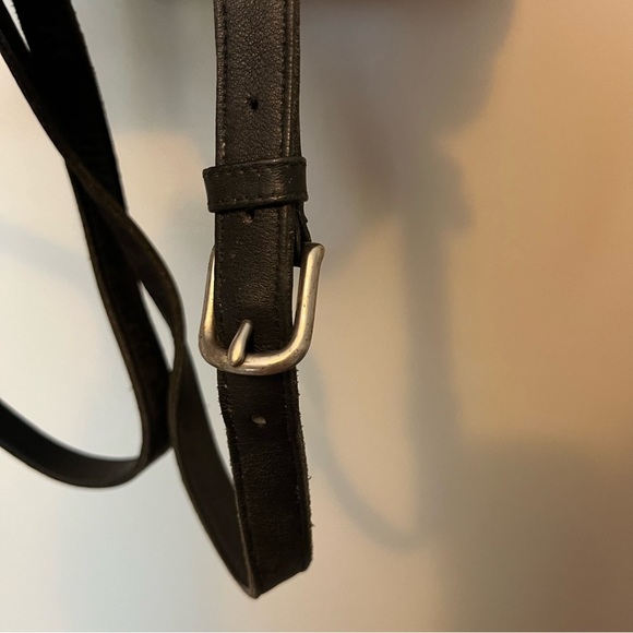 Coach vintage black leather 9960 drawstring flap turn lock silver hardware - Picture 6 of 9